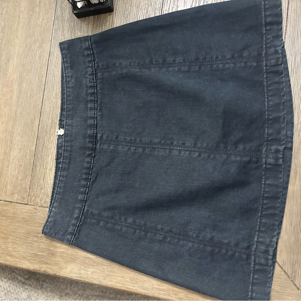 Free People Black Denim Mini Skirt